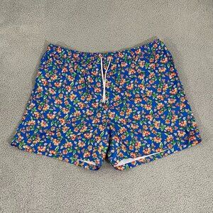Polo Ralph Lauren Swim Trunks Men 3XB Blue Floral Unlined Traveler Shorts